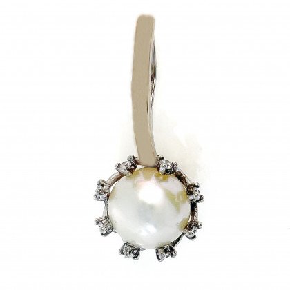 Підвіс 440 перлина біла Rh Timofeev