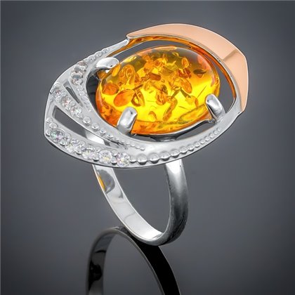 Перстень 305 янтарь Rh Timofeev