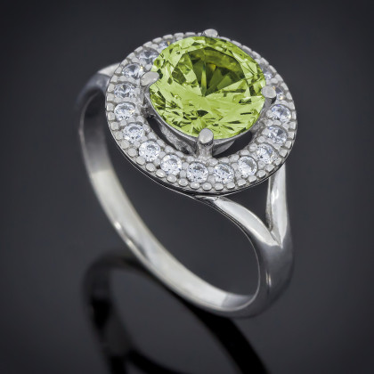 Перстень 536 хризоліт Rh Timofeev