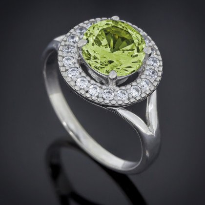 Перстень 536 хризоліт Rh Timofeev