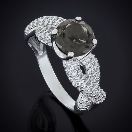 Перстень 512(2) цирконій чорний Rh Timofeev