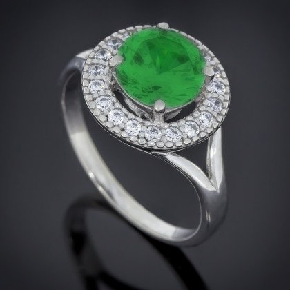 Перстень 536 агат зелений Rh Timofeev