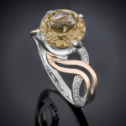 Перстень 504 султаніт Rh Timofeev