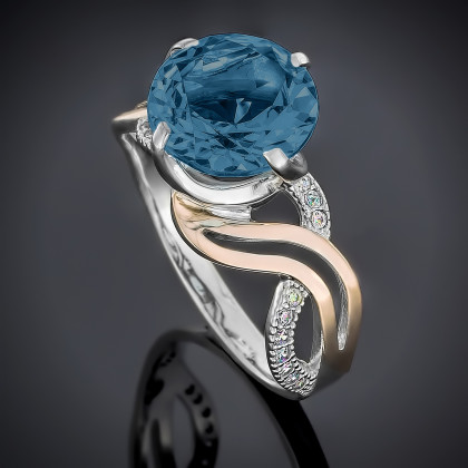 Перстень 504 альпініт монтана Rh Timofeev