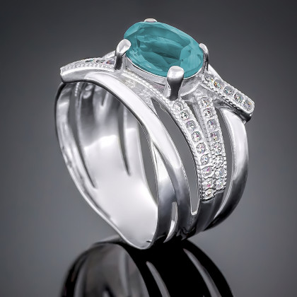 Перстень 497 альпініт монтана Rh Timofeev