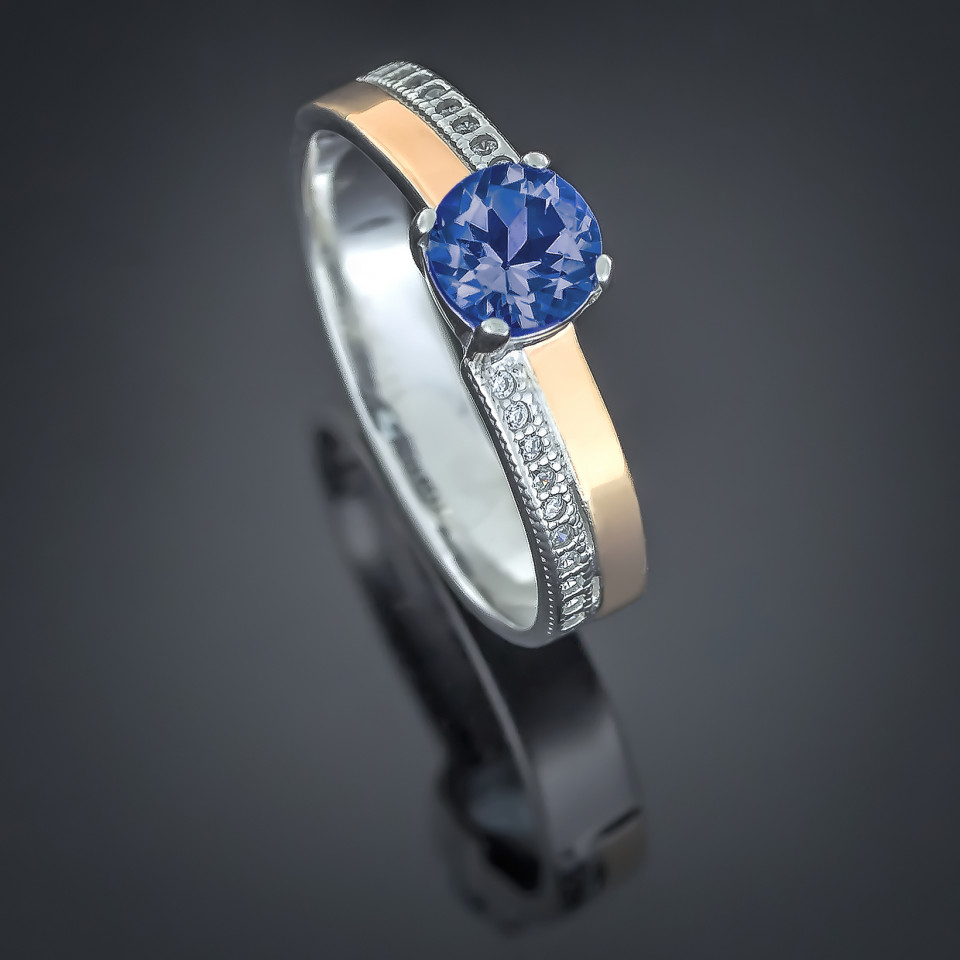 Перстень 498 сапфір Rh Timofeev