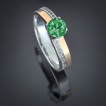 Перстень 498 альпініт зелений Rh Timofeev