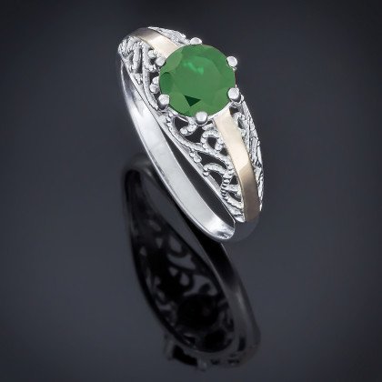 Перстень 503 альпініт зелений Rh Timofeev