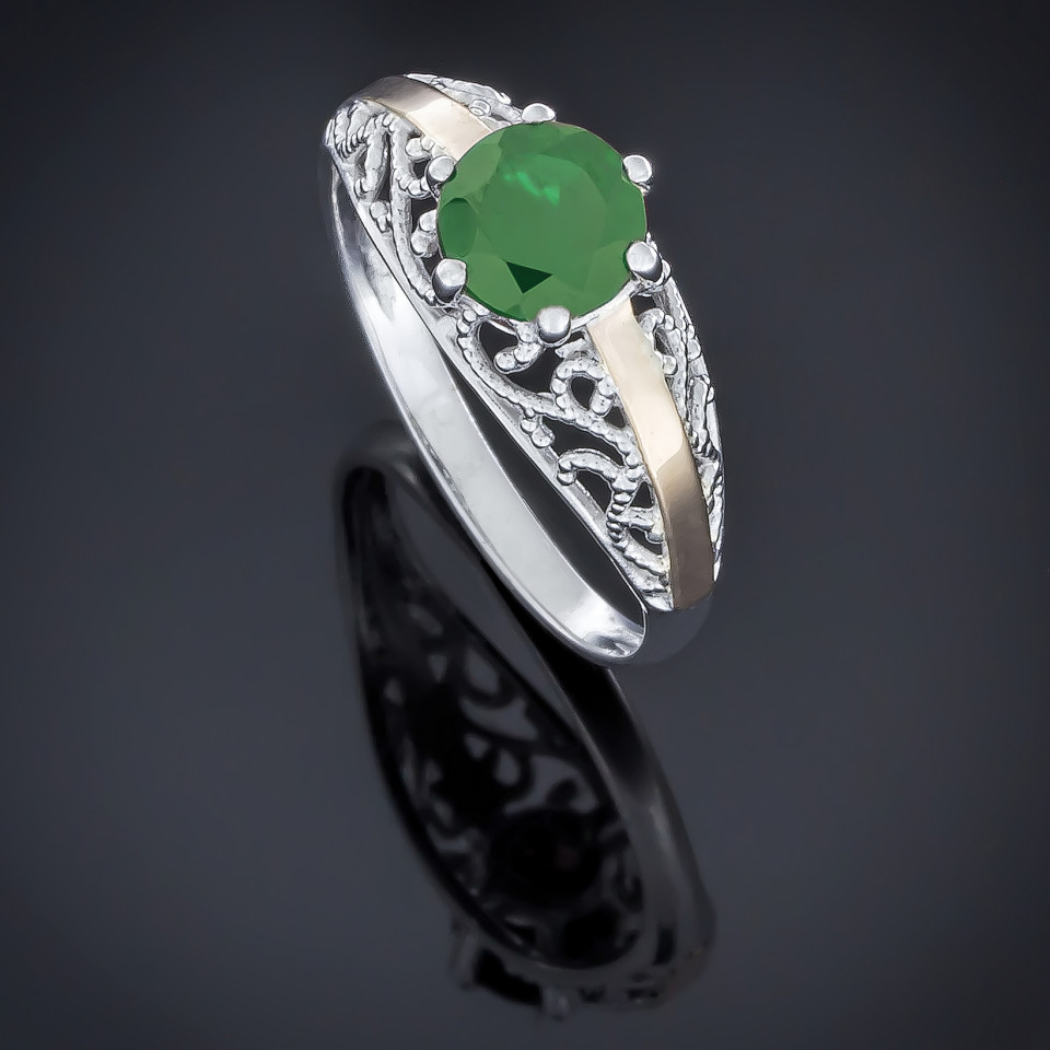Перстень 503 альпініт зелений Rh Timofeev