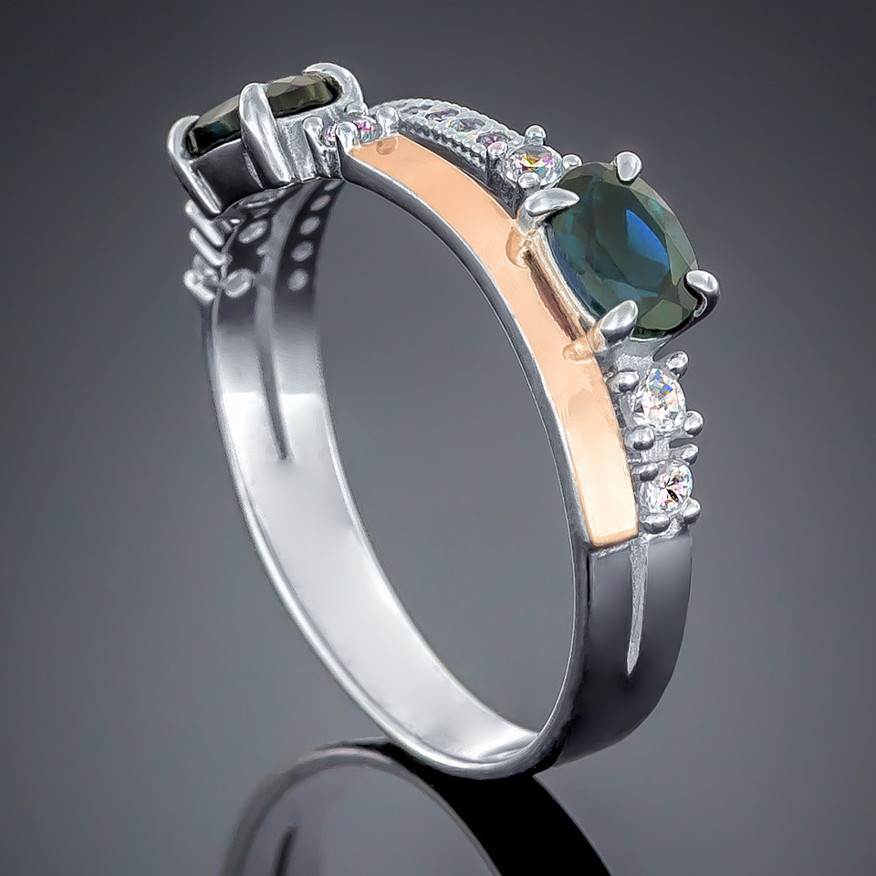 Перстень 491 альпініт синій Rh Timofeev