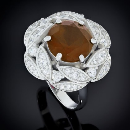 Перстень 454 раухтопаз Rh Timofeev