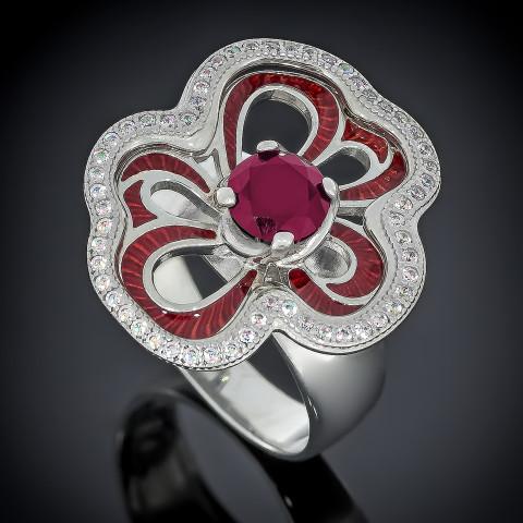 Перстень 462 альпініт клюква Rh Timofeev