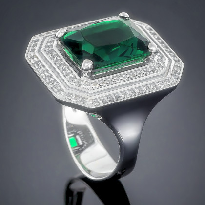 Перстень 455 альпініт смарагд Rh Timofeev