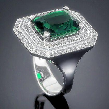 Перстень 455 альпініт смарагд Rh Timofeev