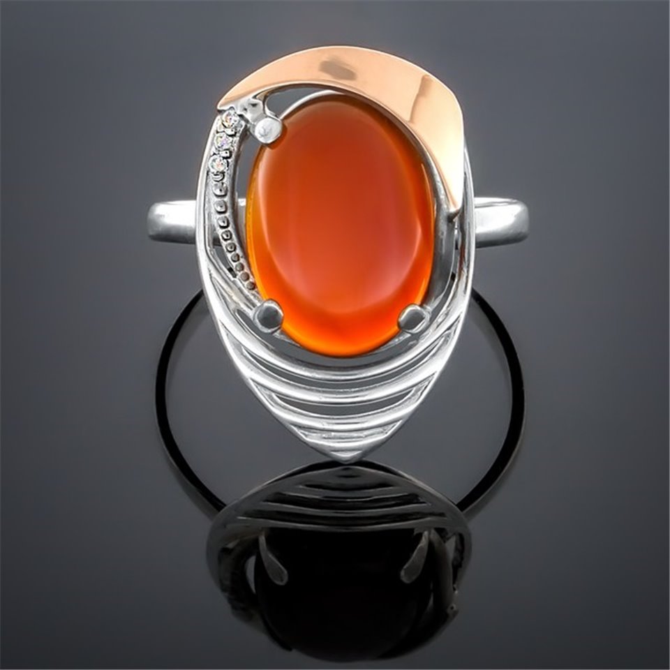 Перстень 307 сердолік Rh Timofeev