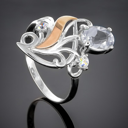 Перстень 296 цирконій білий Timofeev