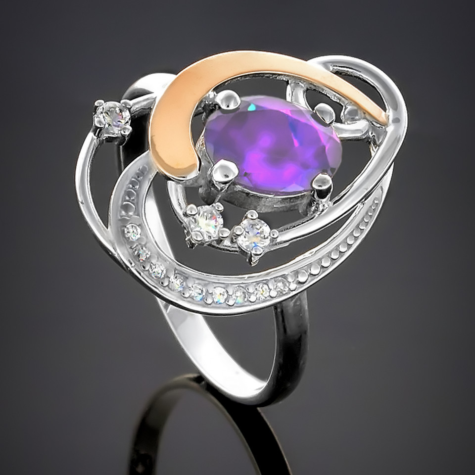 Перстень 285 аметист Rh Timofeev