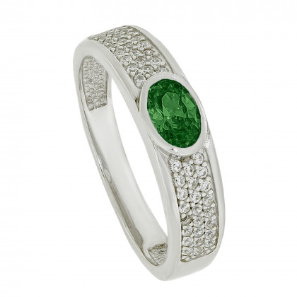 Перстень 1031 агат зелений Rh Timofeev