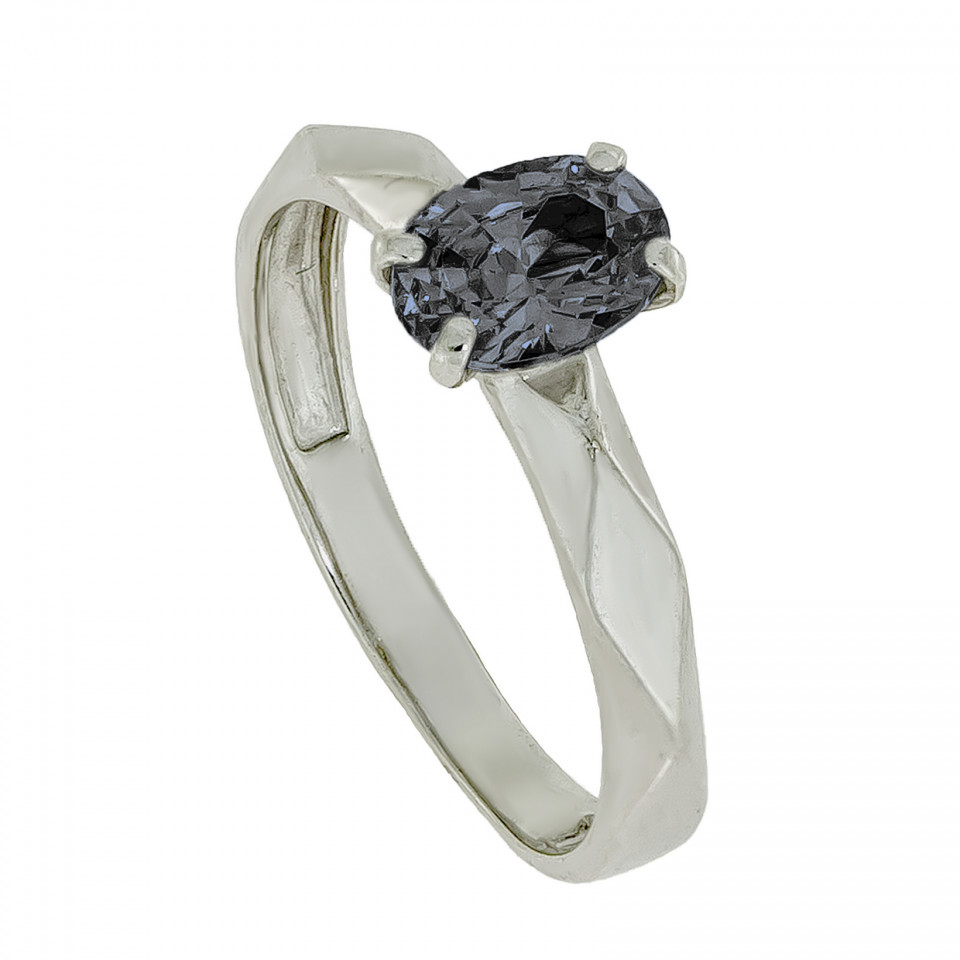 Перстень 987 цирконій чорний Rh Timofeev