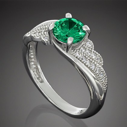 Перстень 802 альпініт смарагд Rh Timofeev