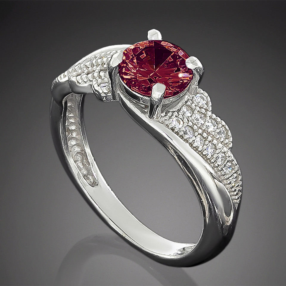 Перстень 802 альпініт гранат Rh Timofeev