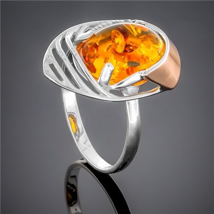 Перстень 307 янтарь Rh Timofeev