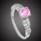 Перстень 655 кварц рожевий Rh