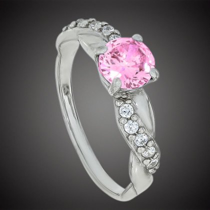 Перстень 655 кварц рожевий Rh Timofeev