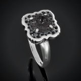 Перстень 610 цирконій чорний