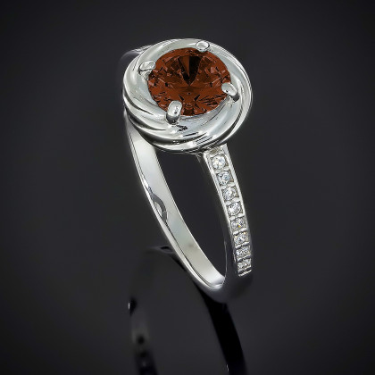 Перстень 598 раухтопаз Rh Timofeev