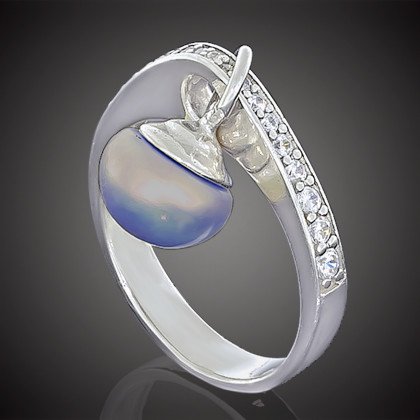 Перстень 663 перлина чорна Rh Timofeev