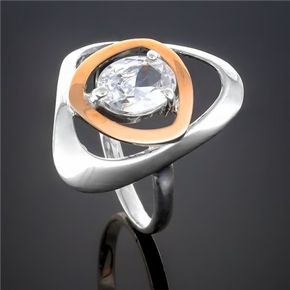 Перстень 311 цирконій білий Rh Timofeev