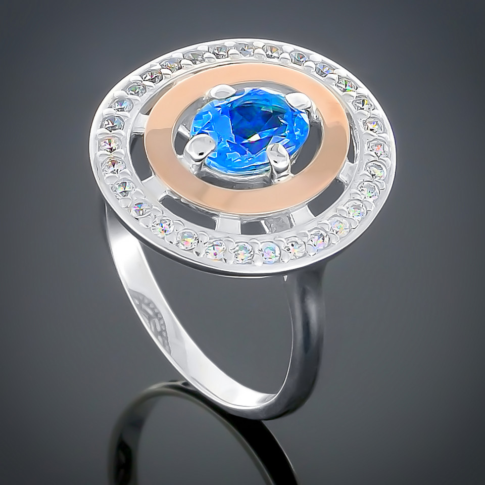 Перстень 272 альпініт синій Rh Timofeev