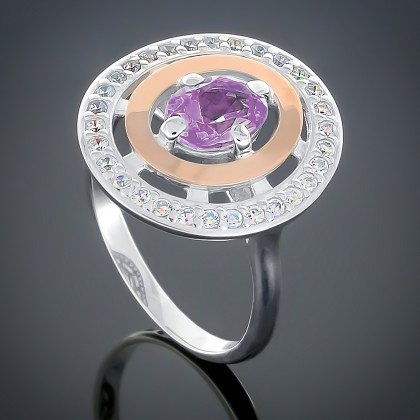 Перстень 272 аметист Rh Timofeev