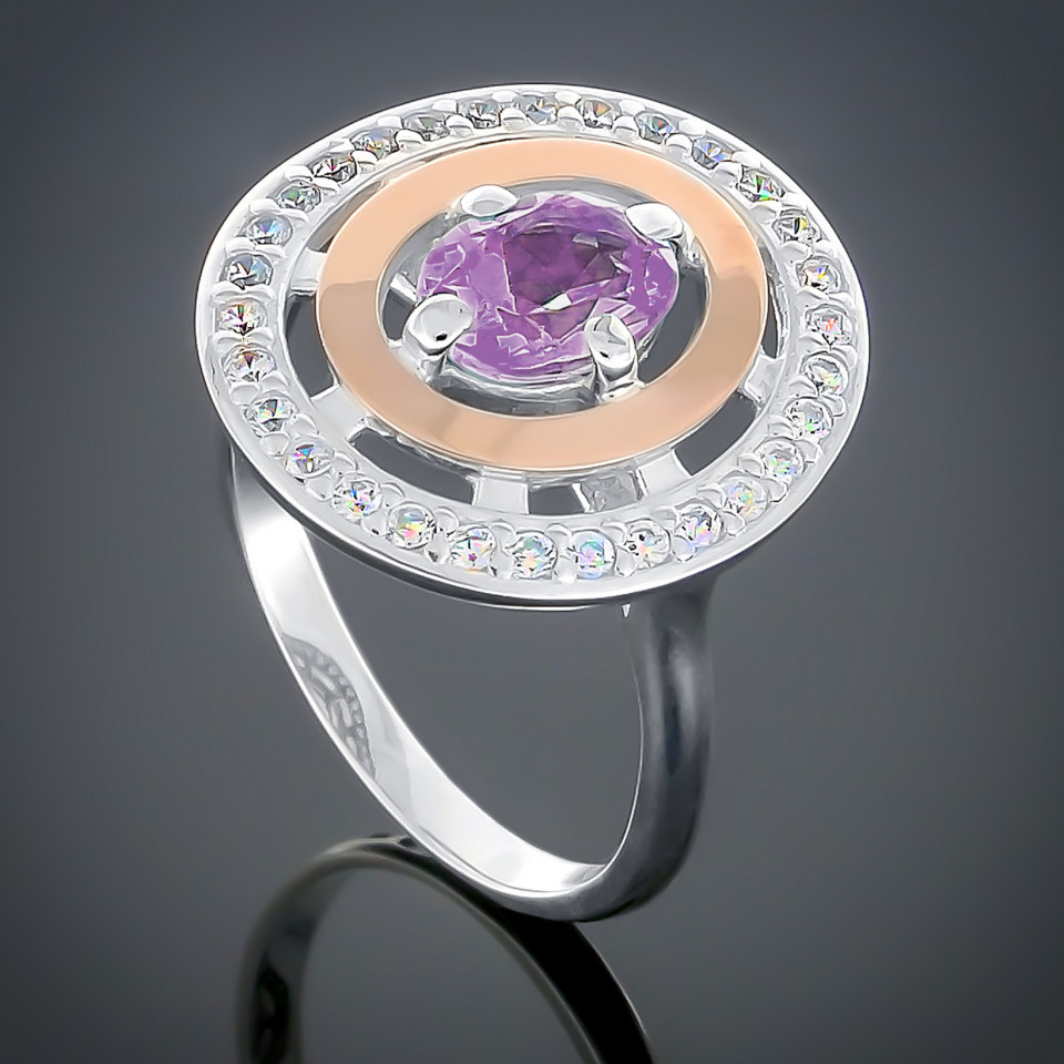 Перстень 272 аметист Rh Timofeev