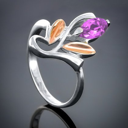 Перстень 44 аметист Timofeev