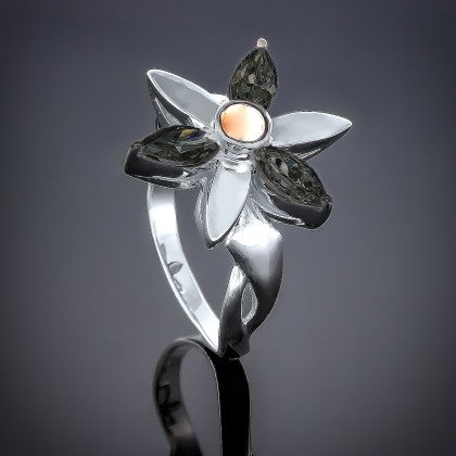 Перстень 72 чорний Rh Timofeev