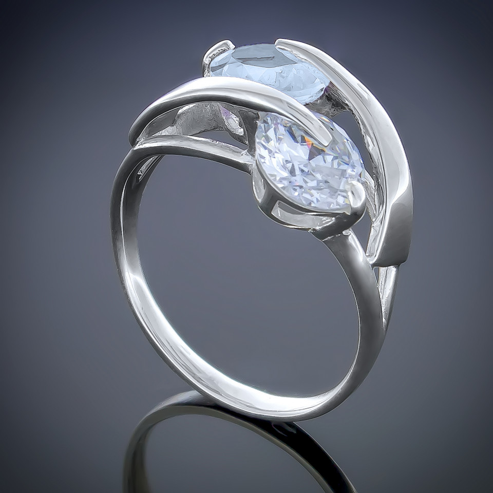 Перстень 118 білий Rh Timofeev