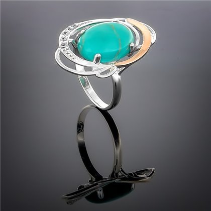 Перстень 313 бірюза Rh Timofeev
