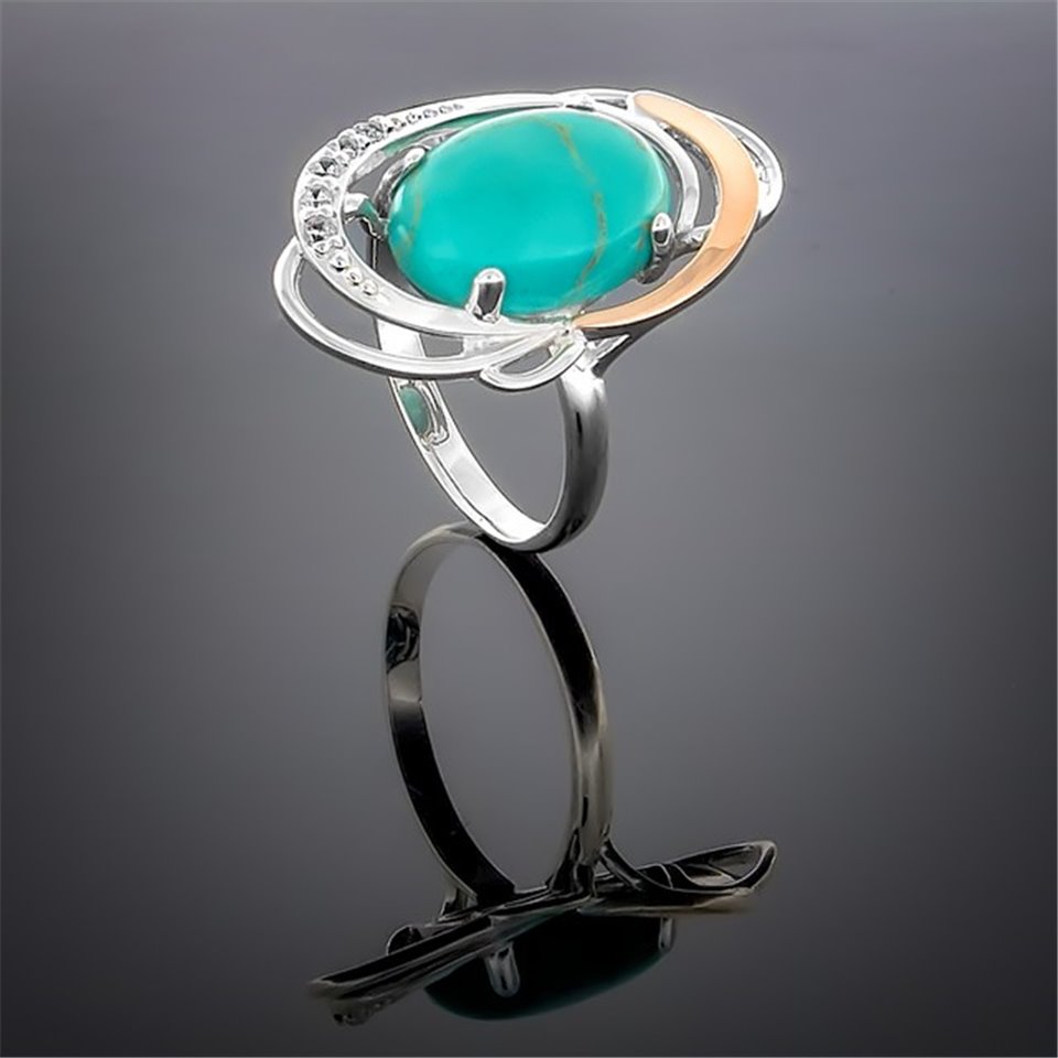 Перстень 313 бірюза Rh Timofeev