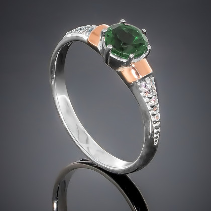 Перстень 369 агаг зелений Rh Timofeev