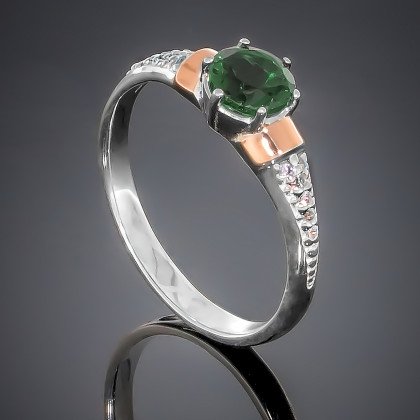 Перстень 369 агаг зелений Rh Timofeev