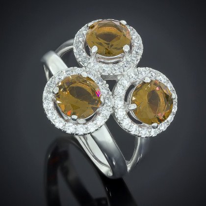 Перстень 565 альпініт жовтий Rh Timofeev 2