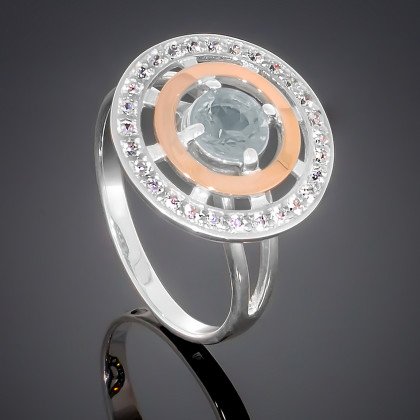 Перстень 182 цирконій білий Rh Timofeev