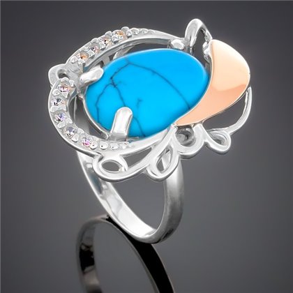 Перстень 315 бірюза імітація Rh Timofeev