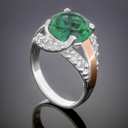 Перстень 385 альпініт смарагд Rh Timofeev 2