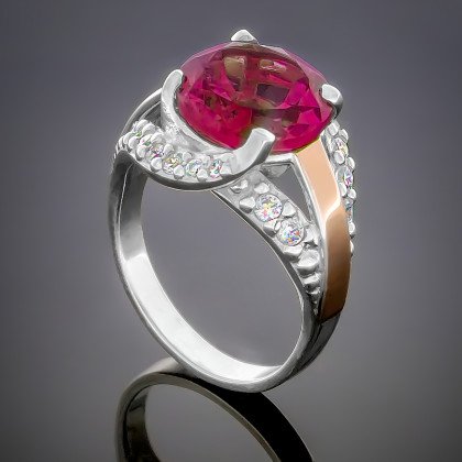 Перстень 385 альпініт червоний Rh Timofeev 2