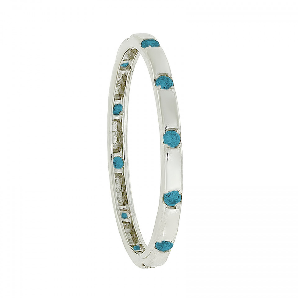 Перстень 995 цирконій синій Rh Timofeev