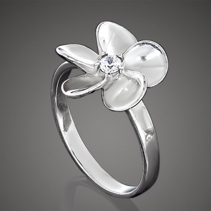 Перстень 673 цирконій білий Rh Timofeev