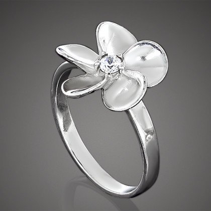 Перстень 673 цирконій білий Rh Timofeev